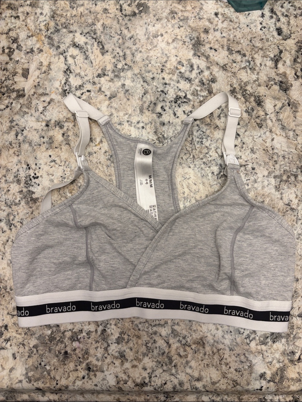 Bravado Grey Racerback Maternity/Nursing Sleep Bra
